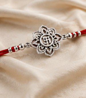 Silver premium rakhi