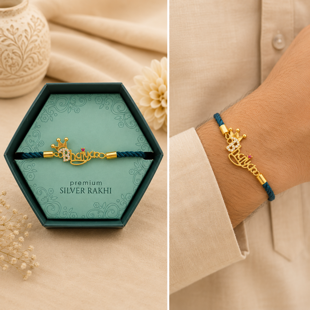 92.5 starling silver Rakhi