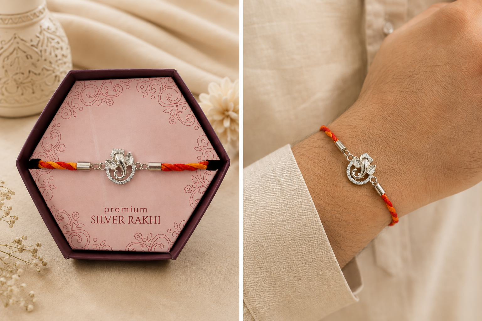 92.5 starling silver Rakhi