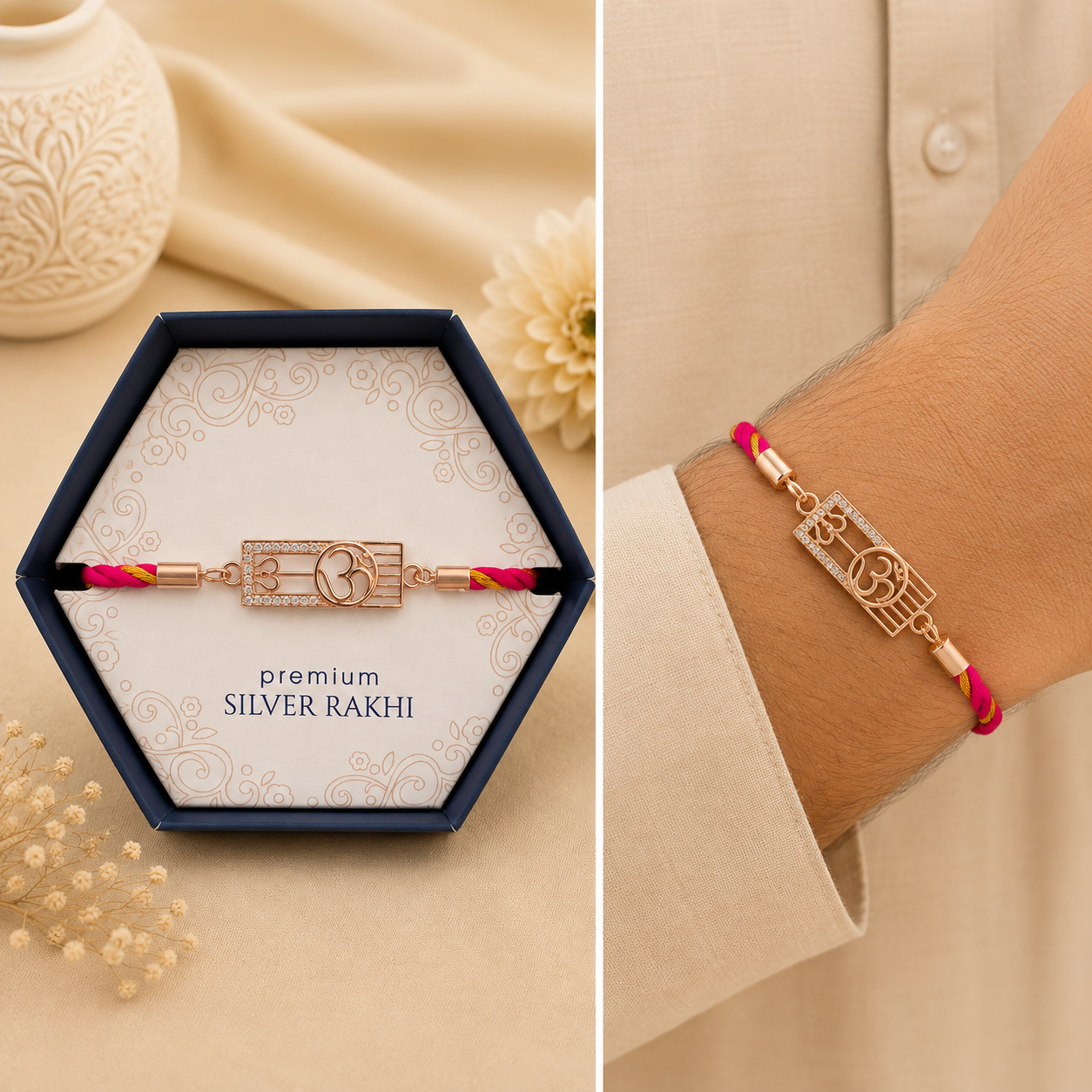 92.5 starling silver rakhi