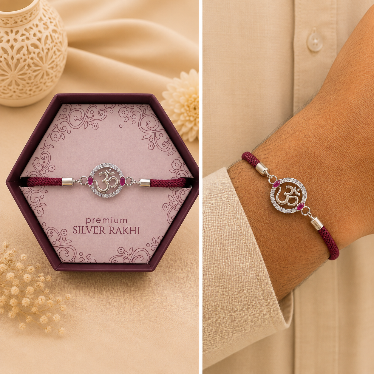 92.5 starling silver rakhi