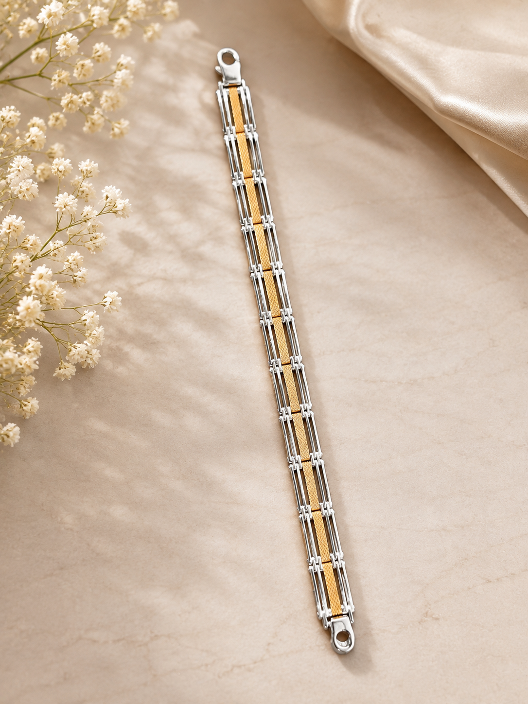 Luxe Geometric Diamond Link Bracelet