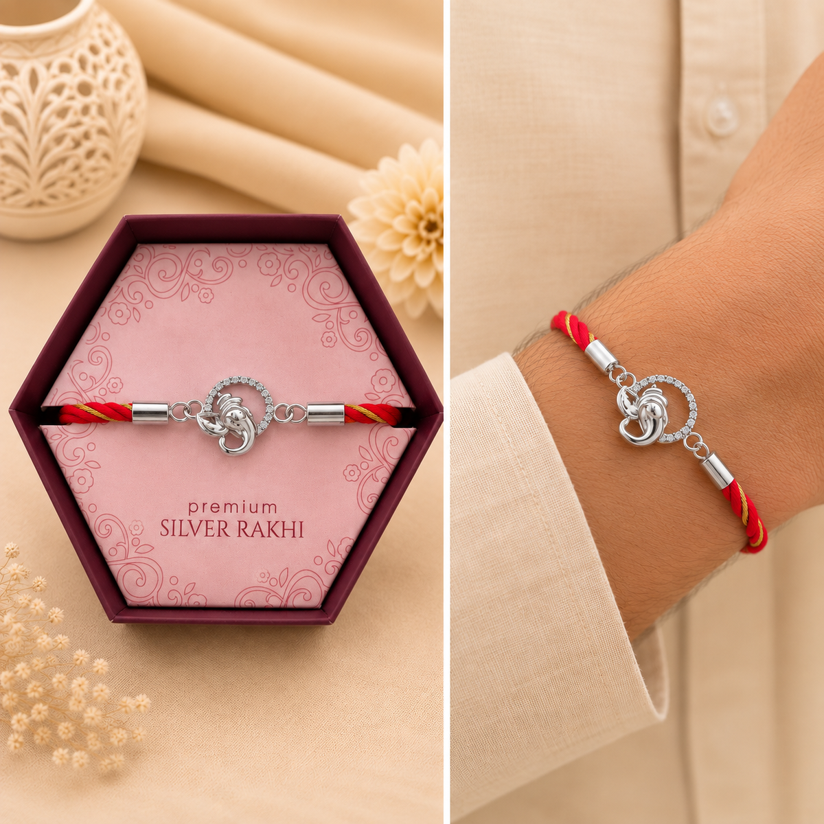 92.5 Sterling Silver Rakhi